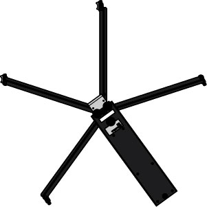 Low Profile Black Flash Dryer Stand